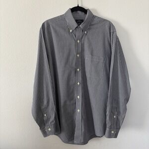 Brooks Brothers‎ 346 Mens Gingham Check Button Down Shirt Long Sleeve Medium